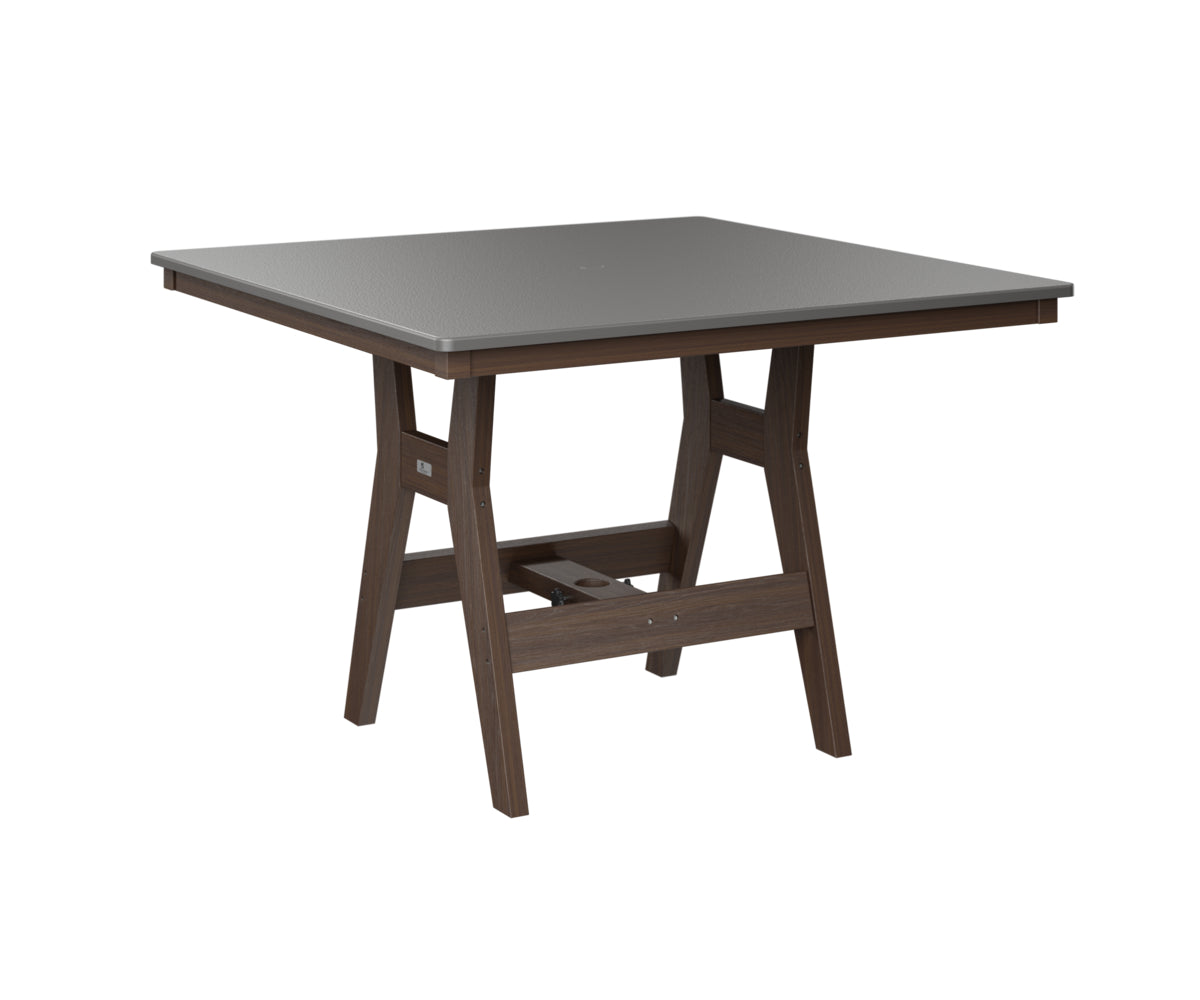Berlin Gardens Harbor Counter Tables 44" Square Counter Table with Hammered Top