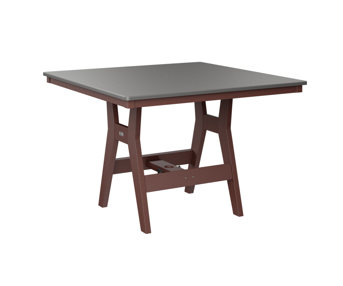 Berlin Gardens Harbor Counter Tables 44" Square Counter Table with Hammered Top