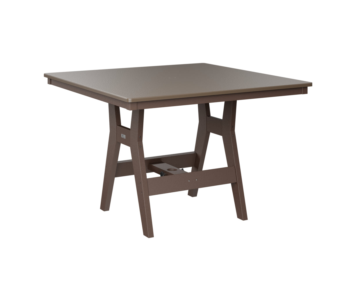 Berlin Gardens Harbor Counter Tables 44" Square Counter Table with Hammered Top