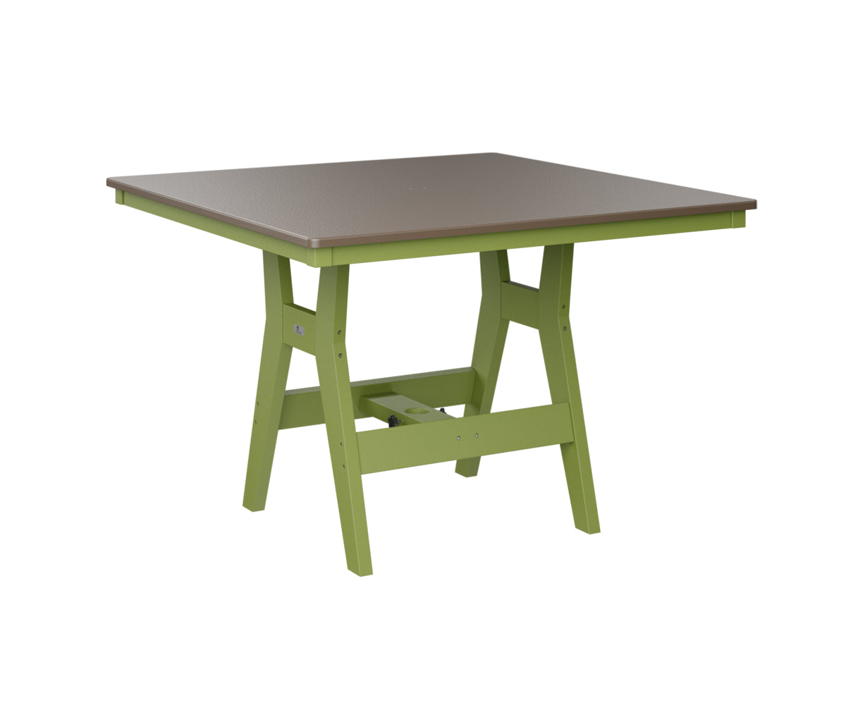 Berlin Gardens Harbor Counter Tables 44" Square Counter Table with Hammered Top