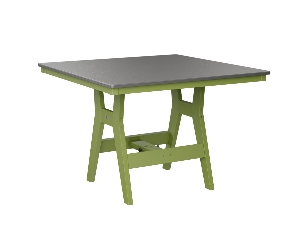Berlin Gardens Harbor Bar Tables 44" Square Bar Table with Hammered Top