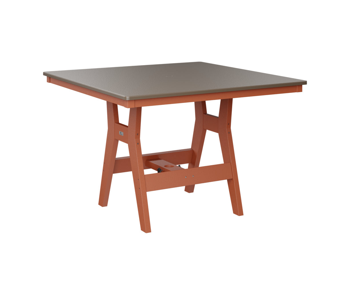 Berlin Gardens Harbor Counter Tables 44" Square Counter Table with Hammered Top