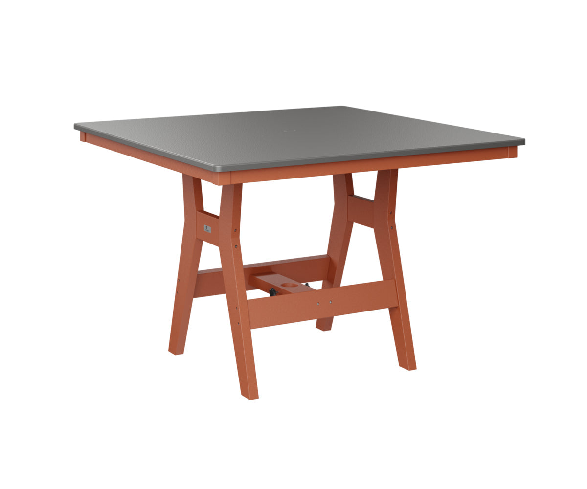 Berlin Gardens Harbor Counter Tables 44" Square Counter Table with Hammered Top