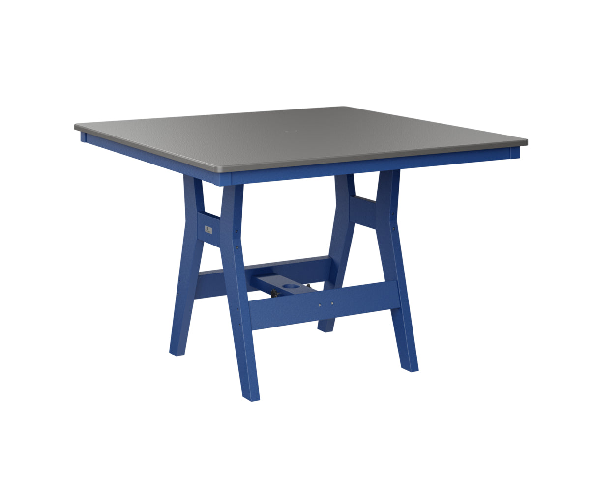 Berlin Gardens Harbor Counter Tables 44" Square Counter Table with Hammered Top