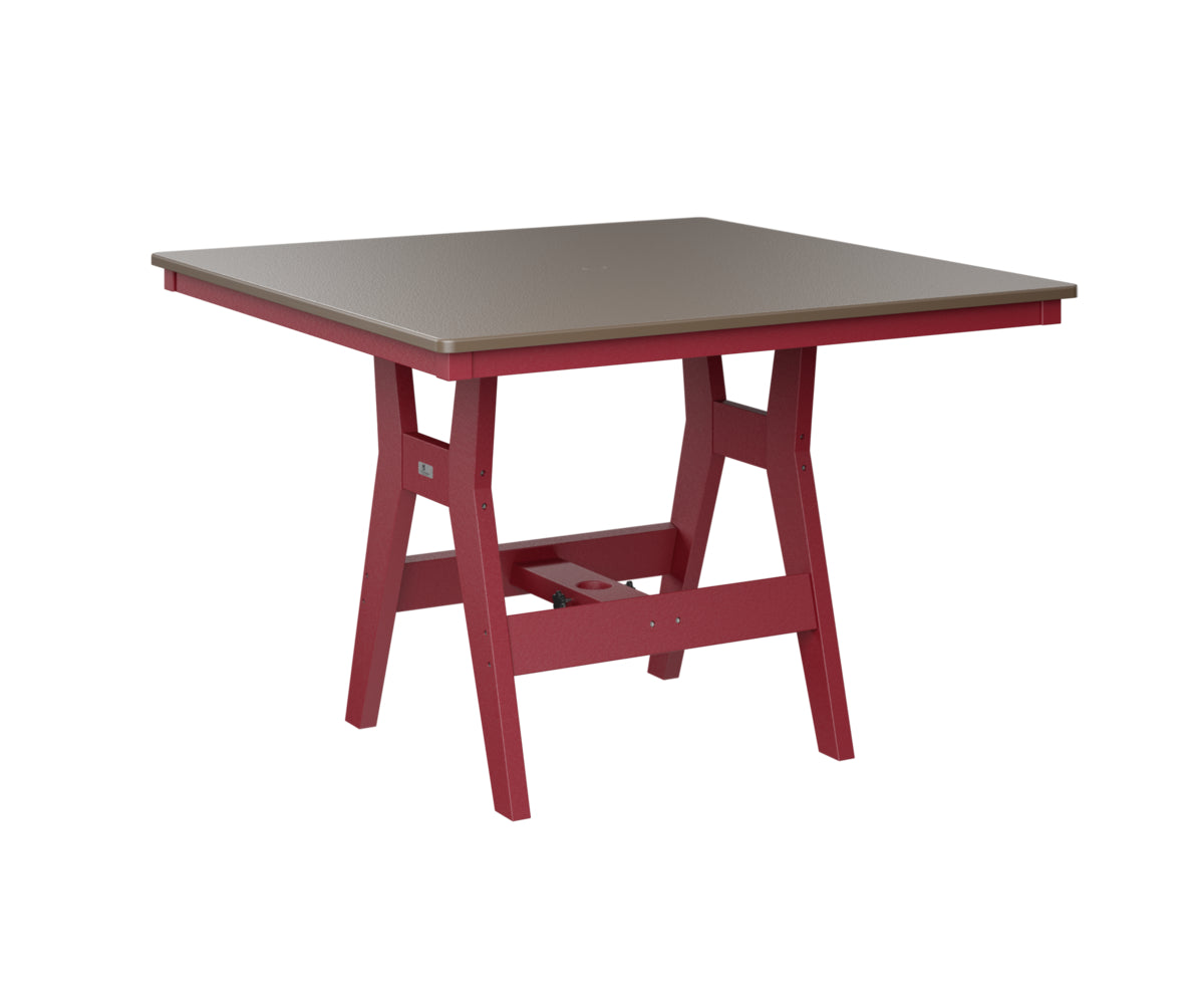 Berlin Gardens Harbor Counter Tables 44" Square Counter Table with Hammered Top