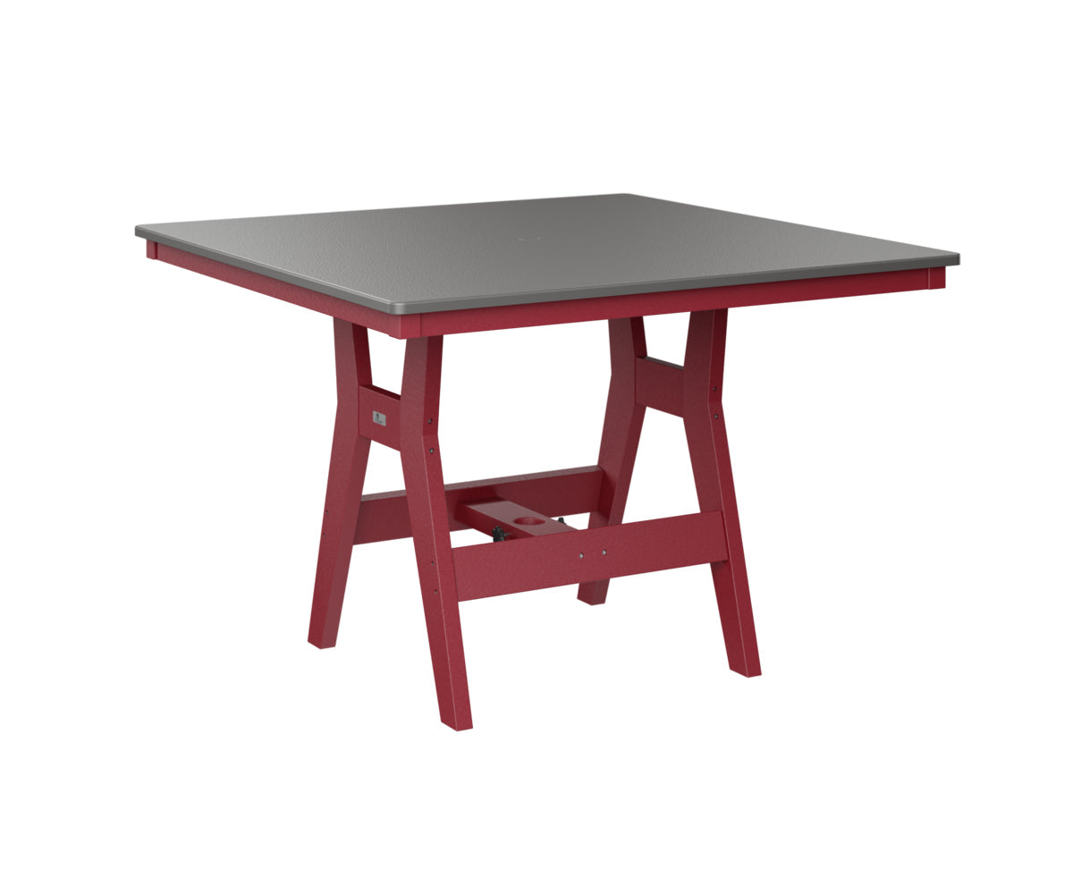 Berlin Gardens Harbor Counter Tables 44" Square Counter Table with Hammered Top