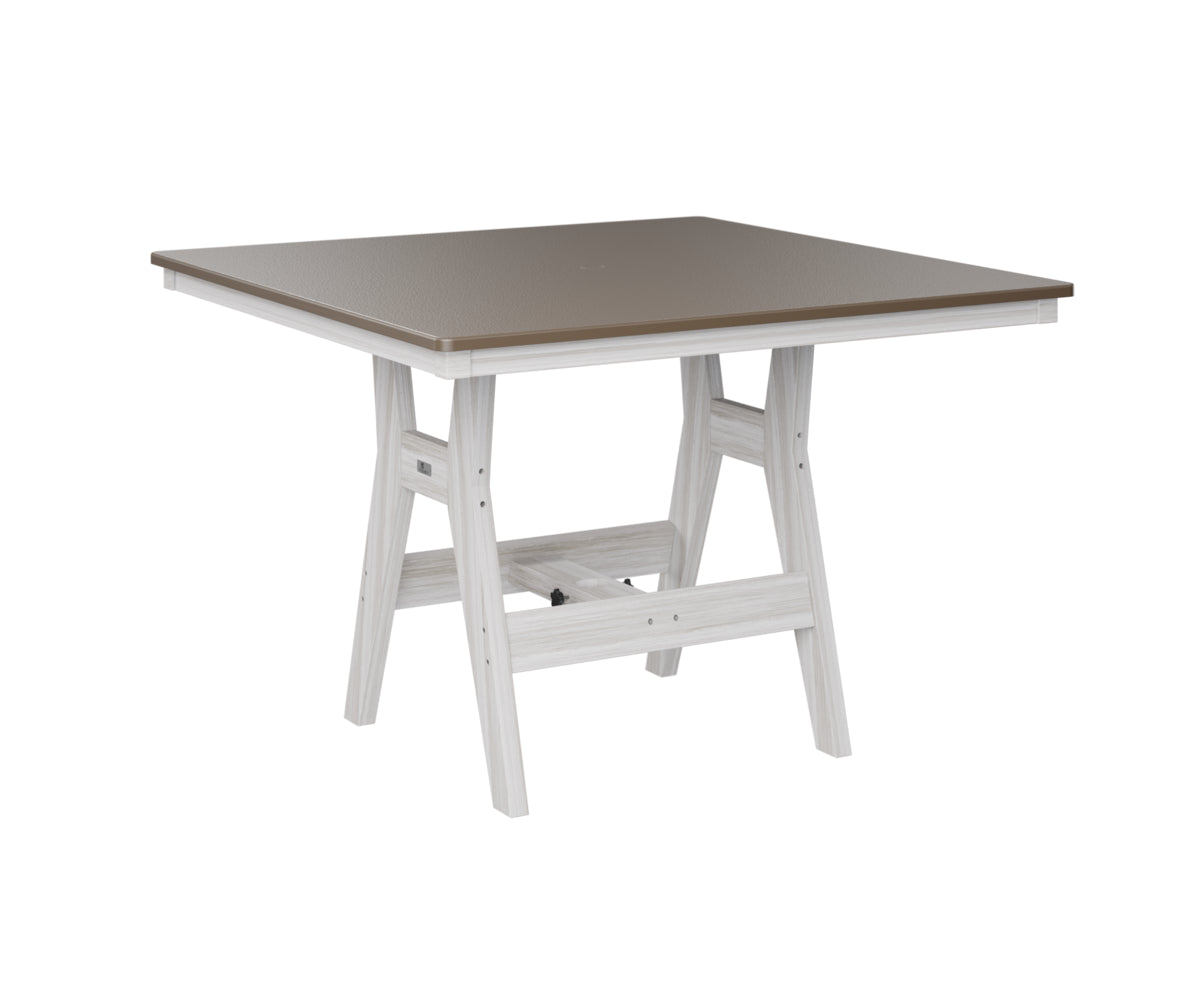 Berlin Gardens Harbor Counter Tables 44" Square Counter Table with Hammered Top