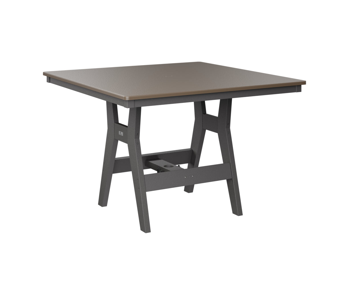 Berlin Gardens Harbor Counter Tables 44" Square Counter Table with Hammered Top