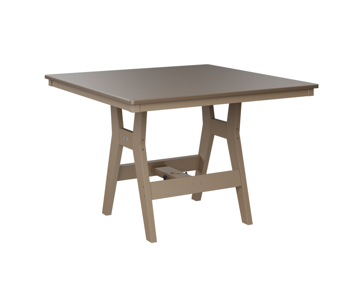 Berlin Gardens Harbor Counter Tables 44" Square Counter Table with Hammered Top