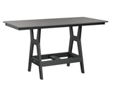 Berlin Gardens Harbor Bar Tables 33" x 66" Rectangular Bar Table with Hammered Top
