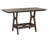 Berlin Gardens Harbor Bar Tables 33" x 66" Rectangular Bar Table with Hammered Top