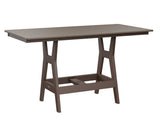 Berlin Gardens Harbor Bar Tables 33" x 66" Rectangular Bar Table with Hammered Top