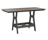 Berlin Gardens Harbor Bar Tables 33" x 66" Rectangular Bar Table with Hammered Top