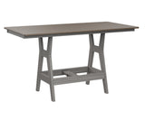 Berlin Gardens Harbor Bar Tables 33" x 66" Rectangular Bar Table with Hammered Top