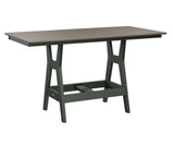 Berlin Gardens Harbor Bar Tables 33" x 66" Rectangular Bar Table with Hammered Top