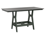 Berlin Gardens Harbor Bar Tables 33" x 66" Rectangular Bar Table with Hammered Top