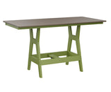 Berlin Gardens Harbor Bar Tables 33" x 66" Rectangular Bar Table with Hammered Top