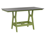 Berlin Gardens Harbor Bar Tables 33" x 66" Rectangular Bar Table with Hammered Top