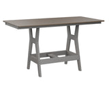 Berlin Gardens Harbor Bar Tables 33" x 66" Rectangular Bar Table with Hammered Top