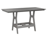 Berlin Gardens Harbor Bar Tables 33" x 66" Rectangular Bar Table with Hammered Top