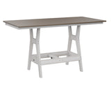 Berlin Gardens Harbor Bar Tables 33" x 66" Rectangular Bar Table with Hammered Top