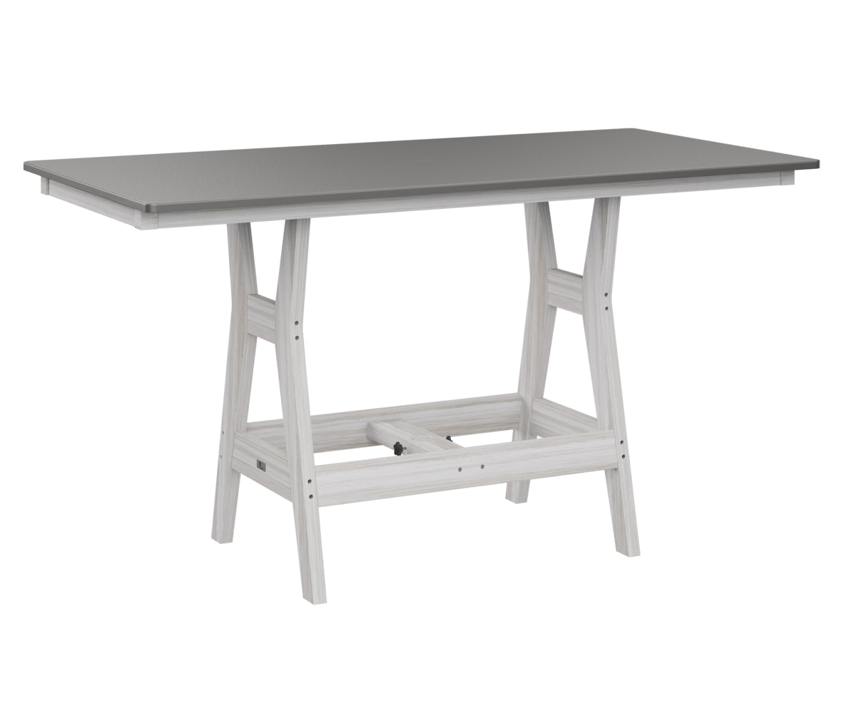 Berlin Gardens Harbor Dining Tables 33" x 66" Rectangular Dining Table with Hammered Top