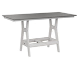 Berlin Gardens Harbor Bar Tables 33" x 66" Rectangular Bar Table with Hammered Top