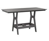 Berlin Gardens Harbor Bar Tables 33" x 66" Rectangular Bar Table with Hammered Top