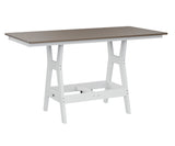 Berlin Gardens Harbor Bar Tables 33" x 66" Rectangular Bar Table with Hammered Top
