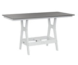 Berlin Gardens Harbor Bar Tables 33" x 66" Rectangular Bar Table with Hammered Top