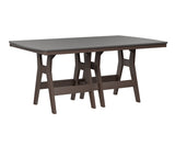Berlin Gardens Harbor Bar Tables 44" x 72" Rectangular Bar Table with Hammered Top