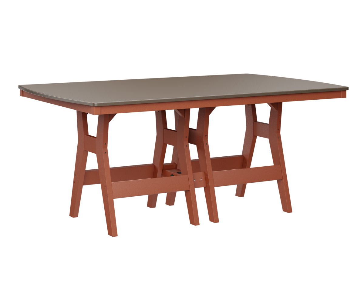 Berlin Gardens Harbor Counter Tables 44" x 72" Rectangular Counter Table with Hammered Top