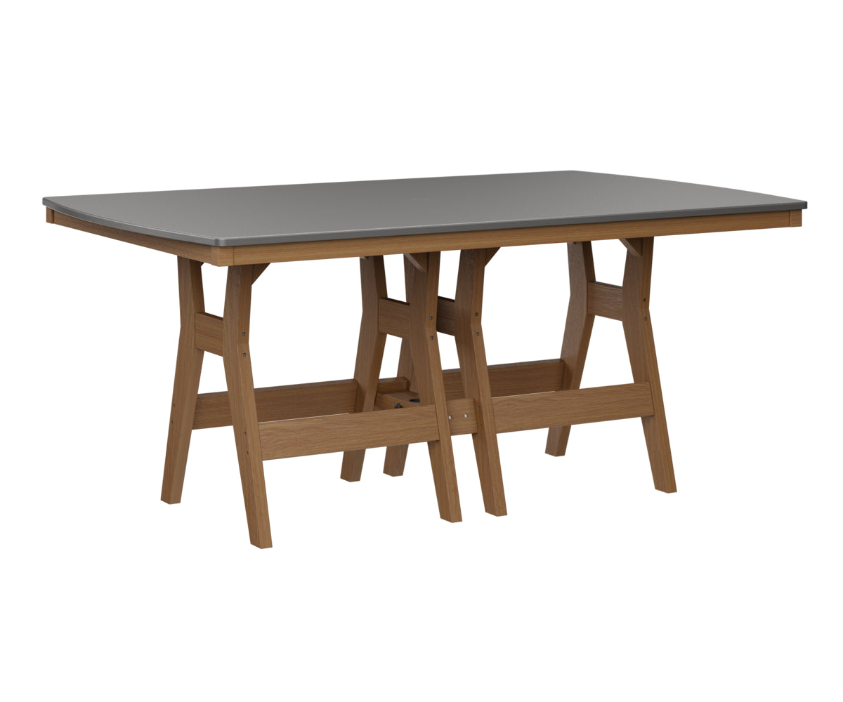 Berlin Gardens Harbor Counter Tables 44" x 72" Rectangular Counter Table with Hammered Top