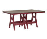 Berlin Gardens Harbor Bar Tables 44" x 72" Rectangular Bar Table with Hammered Top