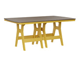 Berlin Gardens Harbor Bar Tables 44" x 72" Rectangular Bar Table with Hammered Top