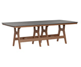 Berlin Gardens Harbor Bar Tables 44" x 96" Rectangular Bar Table with Hammered Top
