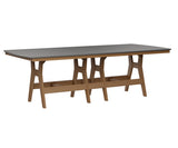 Berlin Gardens Harbor Bar Tables 44" x 96" Rectangular Bar Table with Hammered Top