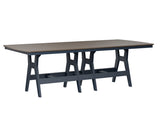 Berlin Gardens Harbor Bar Tables 44" x 96" Rectangular Bar Table with Hammered Top