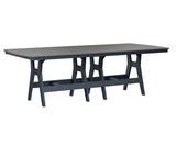 Berlin Gardens Harbor Bar Tables 44" x 96" Rectangular Bar Table with Hammered Top