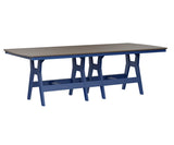 Berlin Gardens Harbor Bar Tables 44" x 96" Rectangular Bar Table with Hammered Top