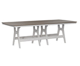 Berlin Gardens Harbor Bar Tables 44" x 96" Rectangular Bar Table with Hammered Top