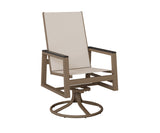 Berlin Gardens Vida High Back Padded Sling Swivel Rocker Dining Chair