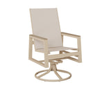 Berlin Gardens Vida High Back Padded Sling Swivel Rocker Dining Chair