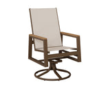 Berlin Gardens Vida High Back Regular Sling Swivel Rocker Dining Chair