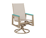 Berlin Gardens Vida High Back Regular Sling Swivel Rocker Dining Chair