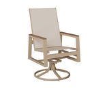 Berlin Gardens Vida High Back Padded Sling Swivel Rocker Dining Chair