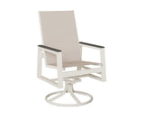 Berlin Gardens Vida High Back Padded Sling Swivel Rocker Dining Chair
