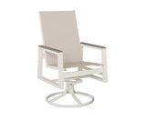 Berlin Gardens Vida High Back Padded Sling Swivel Rocker Dining Chair