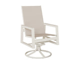 Berlin Gardens Vida High Back Padded Sling Swivel Rocker Dining Chair
