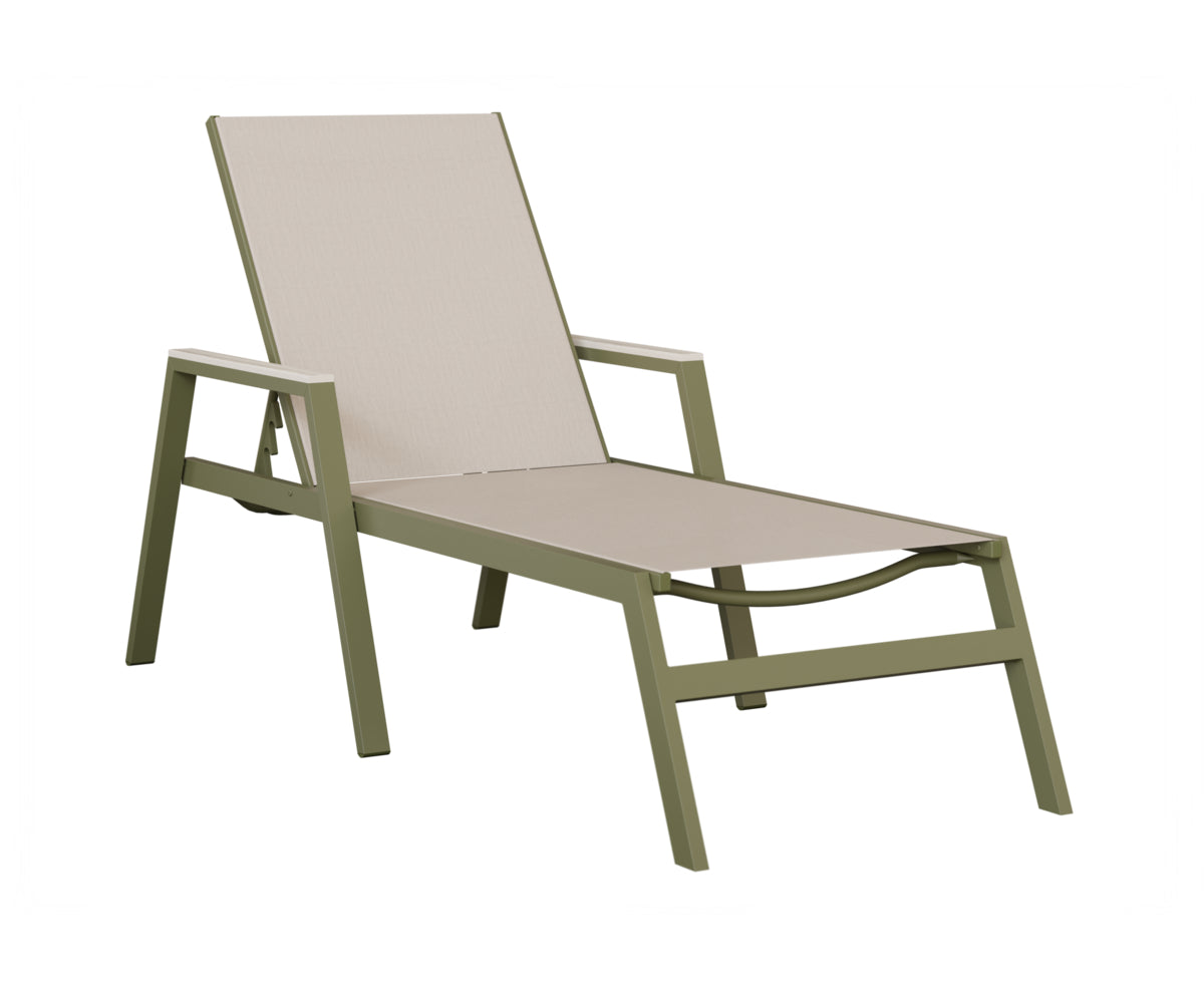 Berlin Gardens Vida Regular Sling Chaise Lounge with Arms